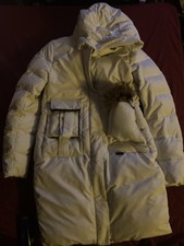 Large White Coat Women. Brand: Fine Baby Cat. Never Worn.