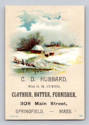 C D Hubbard G H curtis Clothier Furrier Winter  Springfield Massachusetts  P618