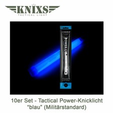 10er Set - Power-Knicklicht Tactical Light im Milit&auml;r-Standard - blau leuchtend