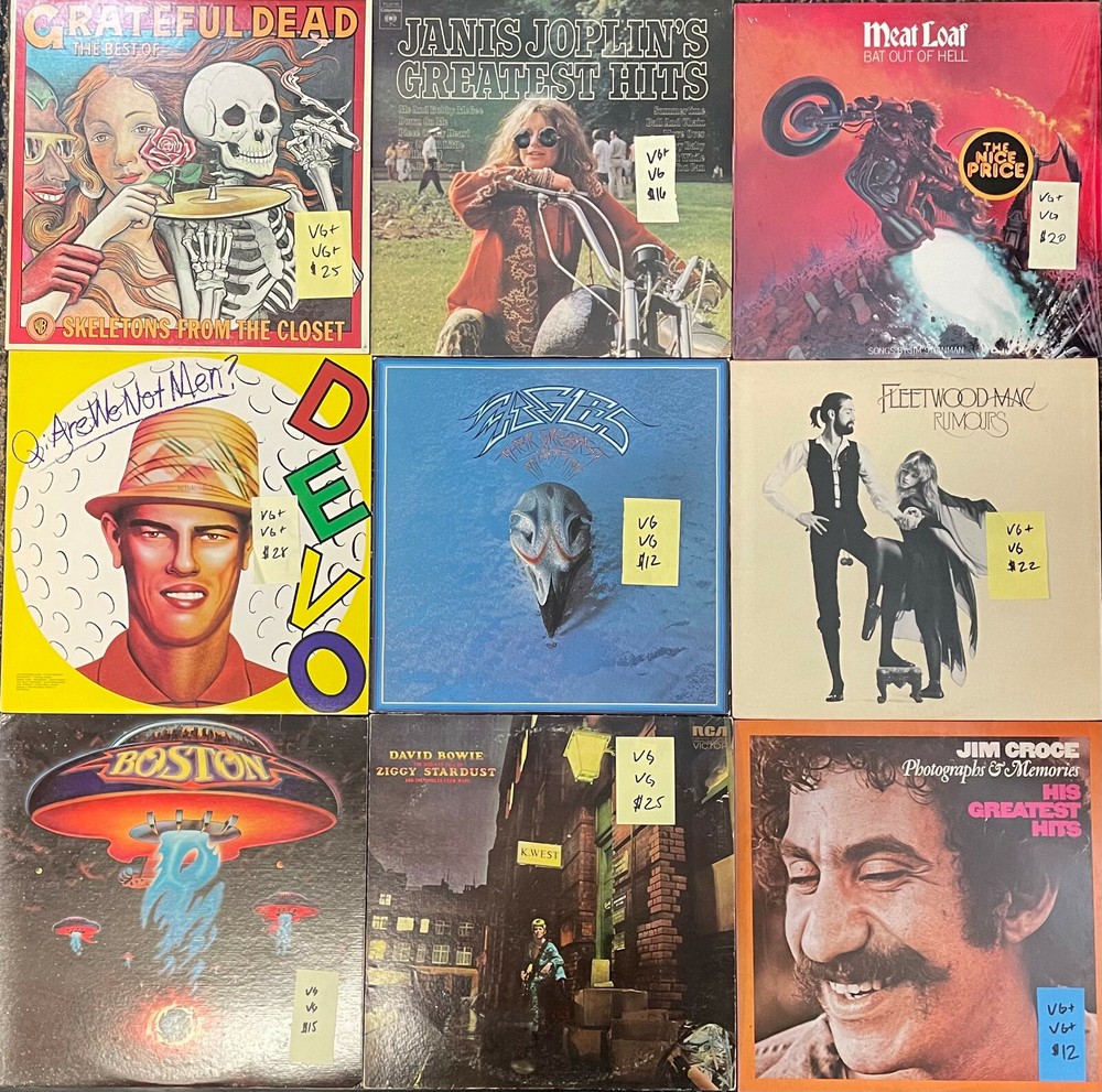 60s 70s 80s Rock Vinyl LP Records – Choose Your Favorite Classics
