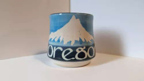 Vintage Studio Pottery Oregon Coffee Mug Cup Signed B Welsh