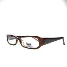 Tempo WP9010 BR Brown Tortoise Rectangle Full Rim Eyeglasses 51-16-135 mm f16