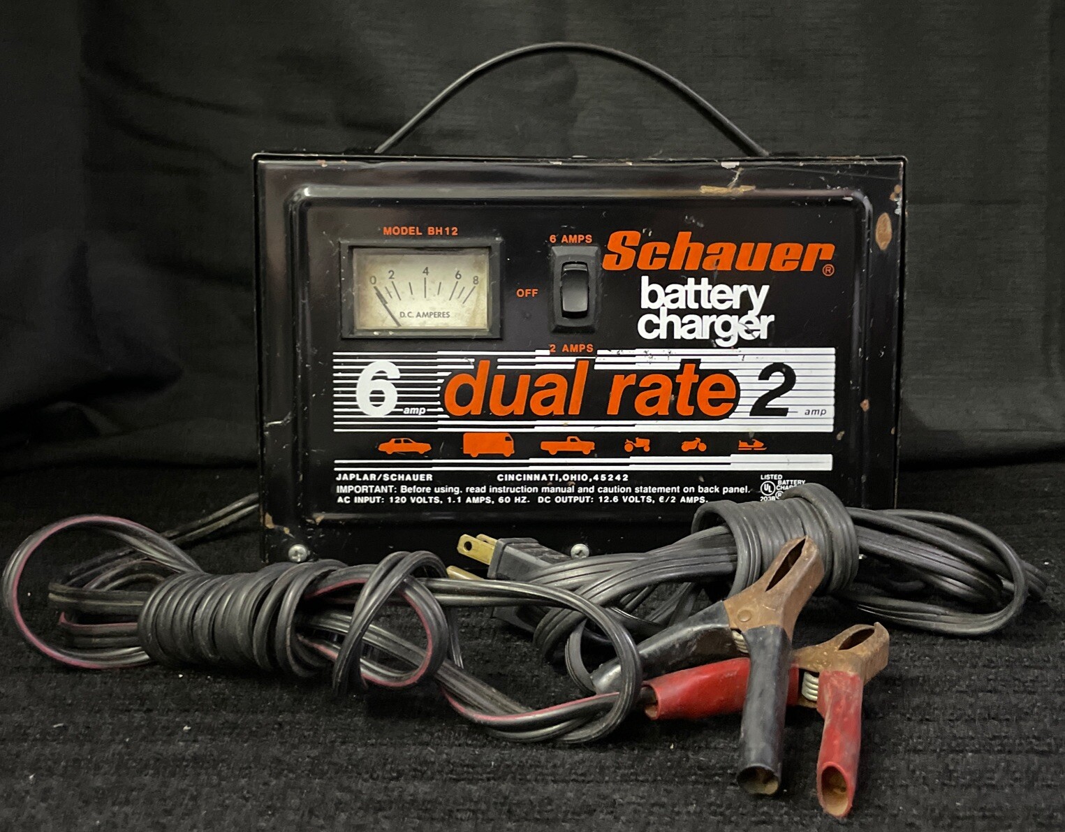 Vintage Schauer Dual Rate 6/2 Battery Charger BH12 JC eBay