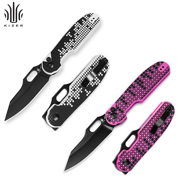 Kizer Cormorant Clip Point Folding Pocket Knife Nitro V Steel Blade G10 Handle