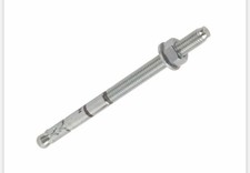 RAWLPLUG M12 X 150MM MILD STEEL THROUGH BOLT ZINC PLATED pack of 16