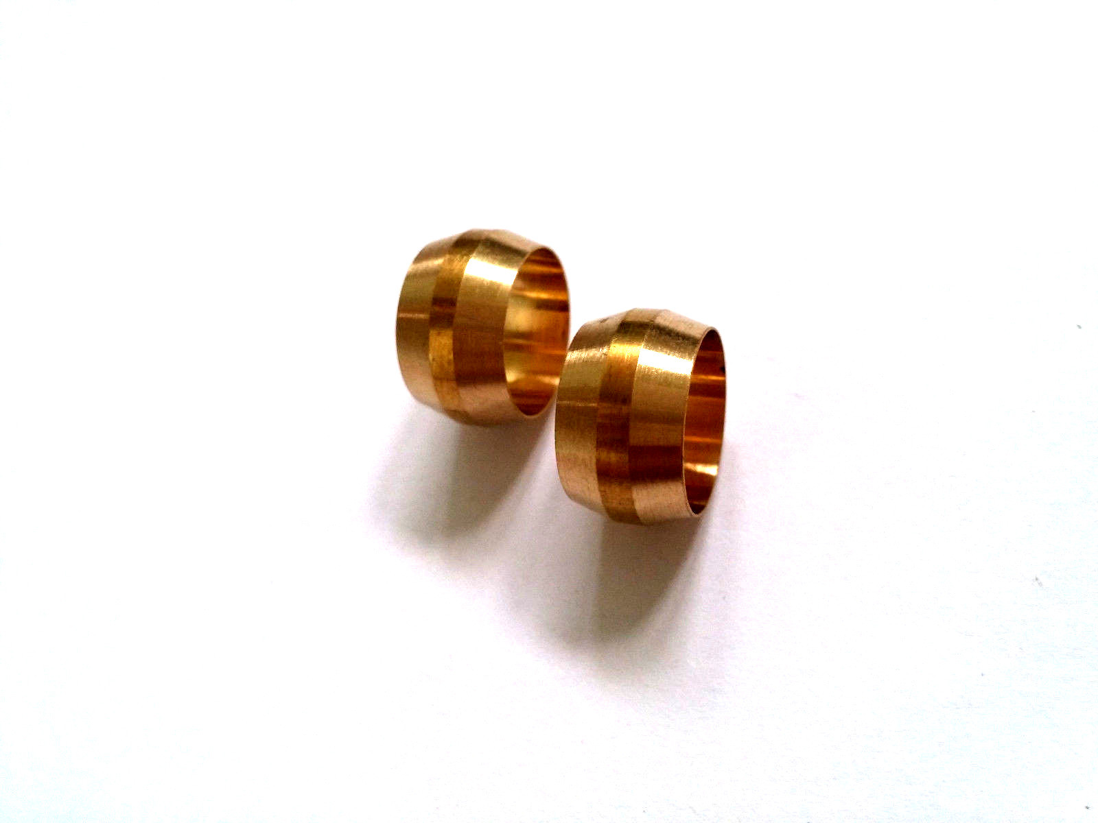 Ф12mm Hole Diameter Brass Olive Barrel Compression Sleeve Ferrule Ring 2pcs 
