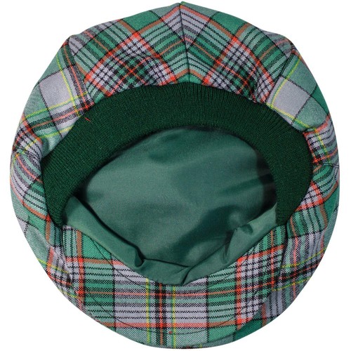 Mens Tartan Flat Cap Craig Ancient Tartan Plaid One Size Scottish Made Hat - Picture 5 of 5