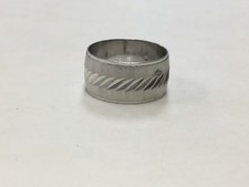 Vintage Sterling Silver 925 Wide Etched Band Sz 5.25 S14