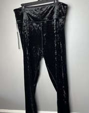 Good American Black Velvet Pant, Size 7