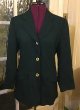 Bnwt Viyella Ladies Dark Green Wool Mix Blazer Jacket Size 8 (eur 34) 24mr