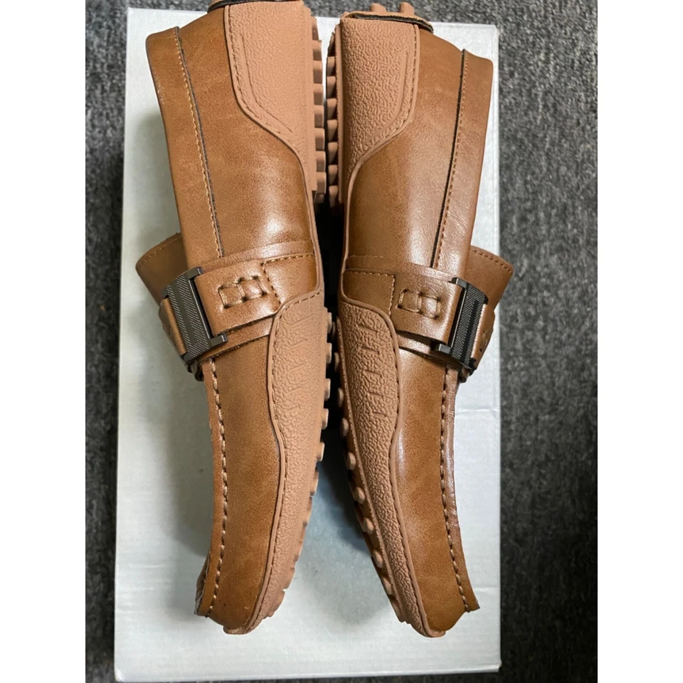 Mocasines Kenneth Cole Para Hombres Wister Cinturón Driver Coñac Talla 7M Usados Foto 3 de 4