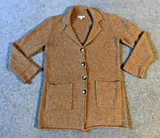 J. Crew Mercantile Women's Tan Donegal Wool Blend Cardigan Sweater - Size Medium