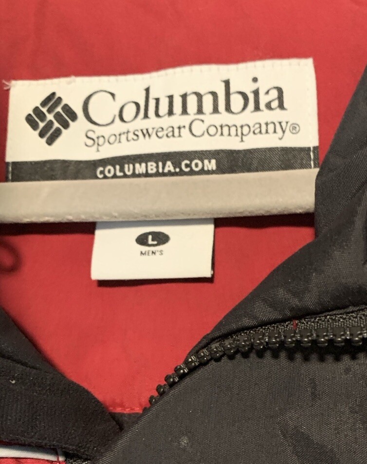 Columbia Men's Winter Jacket with Hidden Hood Medium Blue & Gray
