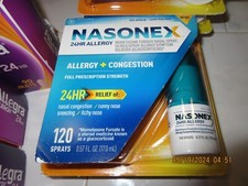Nasonex 24HR Non Drowsy Nasal Congestion Relief 120 Spray Exp: 12/31/2025 