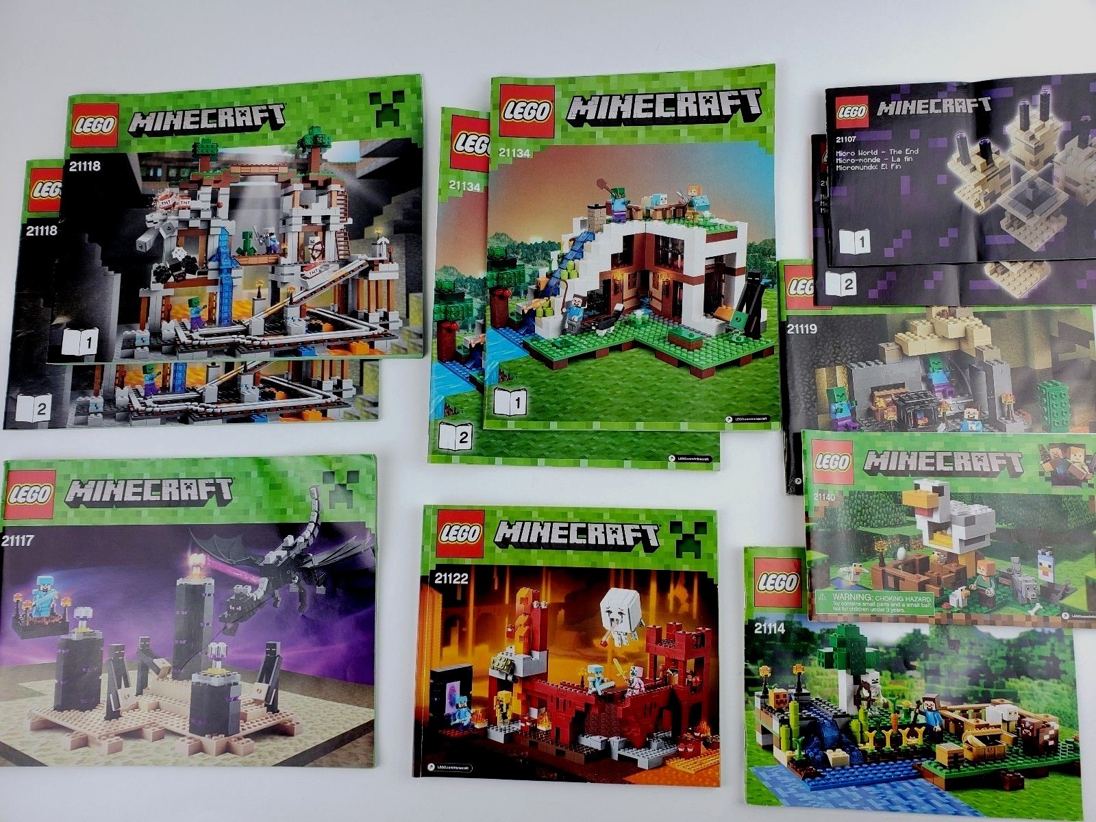 Minecraft Instruction Manual Only Lot T 10 Lego Ndfdkt3864 Lego