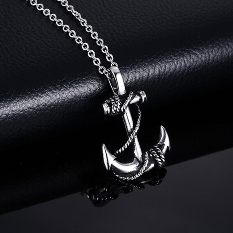 Stainless Steel Sea Anchor Pendant With 24