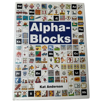 VINTAGE Alpha-Blocks by Kat Anderson 1993 1st Printing Kids Book ABC's - Signed