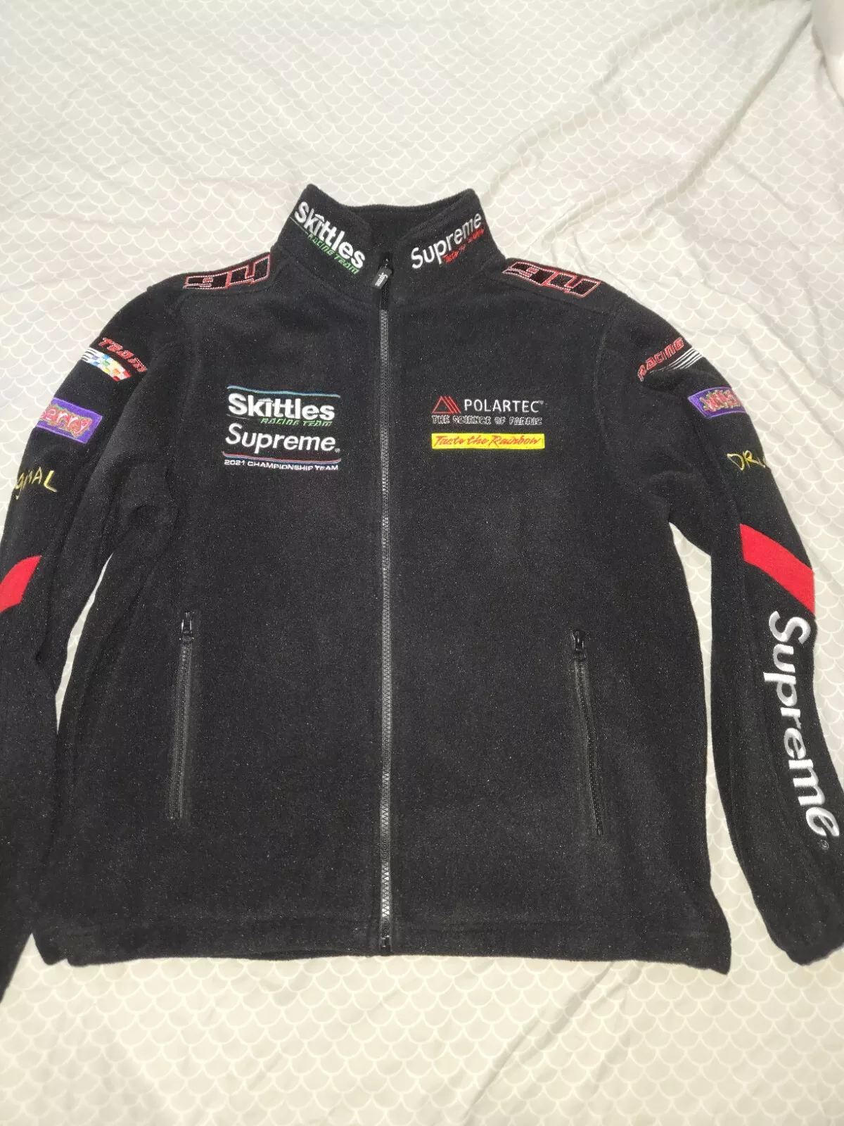 Veste noire Supreme Skittles Polartec taille S