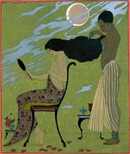 Hippolytus and Phaedra George Barbier 1922 Art Deco Mythology Archival Art Print