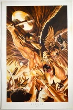 JUSTICE #7 Comic Cover Art PRINT DC JLA Alex Ross JLA HAWKMAN