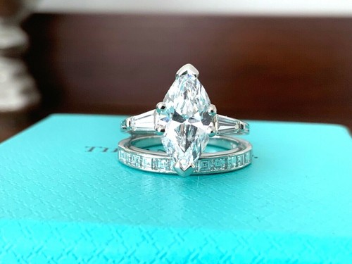 Tiffany \u0026 Co Platinum Diamond MARQUISE 