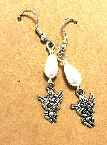 Christmas Earrings 3 Designs 3PK  Handmade Silver Plated J Hook Backs image 3