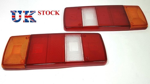 2x Rear Truck Tail Lights Lens for MAN Lorry Truck Van Chassis Caravan Trailer - Picture 3 of 6