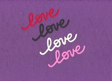LOVE  2 die cuts scrapbook cards