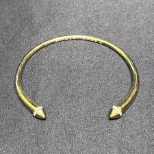 Michael Kors Signed Gold Tone Open Cuff Bangl...