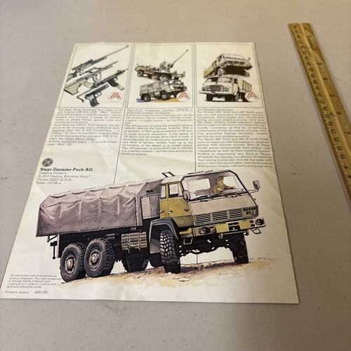 VTG Family of Steyr Daimler Puch AG Armoured Tracked Vehicle Military Brochure - Picture 4 of 4
