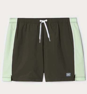 $118 Rhone Men's Riptide Swim Shorts 6'' - Dark Moss - Large - New With Tags