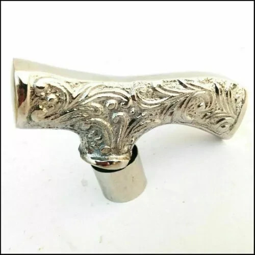Solid silver Finished Derby brass handle For Walk… - image 3