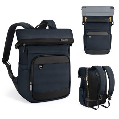Rolltop Backpack Expandable for School University Work Fits 15.6'' Laptop Bookbag