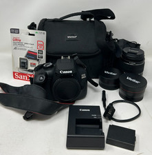 Canon EOS 4000D Digital SLR Camera - Black w/EFS 18-55mm  Accs FREE SHIPPING  