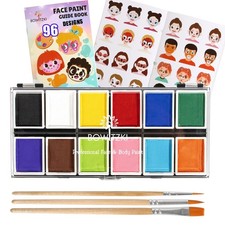 Professional Face Paint Kit, Bowitzki 12 Colors Non Toxic 12 Color, 12 colors