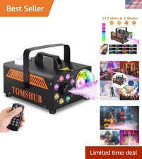 Professional 600W Fog Machine with Remote Control and Multi-Colored LED Lighting