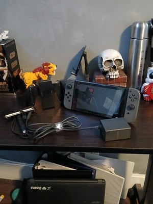 Nintendo Switch Console Gray Joy-Con Controllers, Dock, Charger, USB-C No Dock
