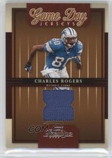2005 Playoff Prestige Game Day Jerseys Charles Rogers #GJ-24 2a8