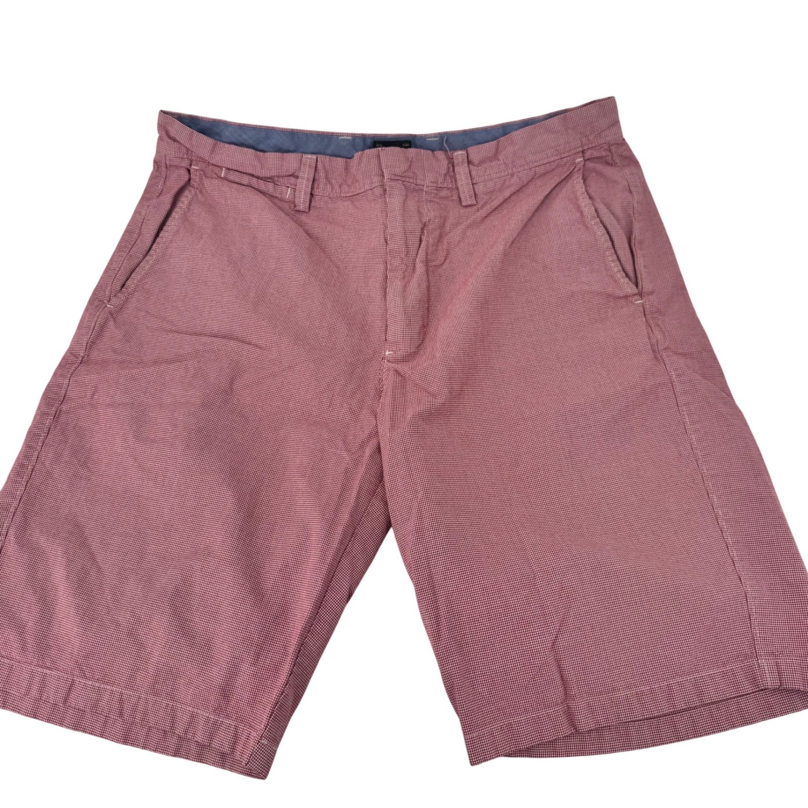J Crew Club Red Gingham Shorts Men's 33W 10.5L Chino Casual Summer