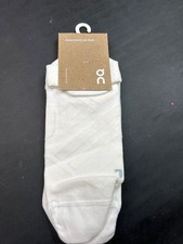 NWT On Running Performance Low Sock White Ivory Large L Mesh Arch Support EU 45
