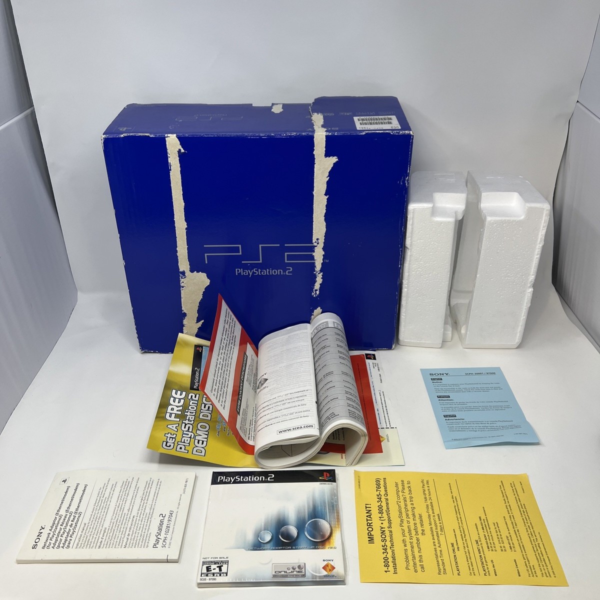 Sony PlayStation 2 - Console Box, Foam Inserts, Paper Inserts Only