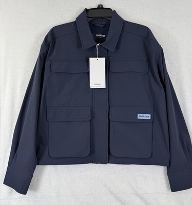 Halfdays Nan Field Jacket Large Womens Navy Blue Utility New NWT $145