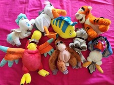 DISNEY Bean Bag Mix CHARACTERS Tigger Flounder Scuttle Louie Zazu Lago LOT of 8