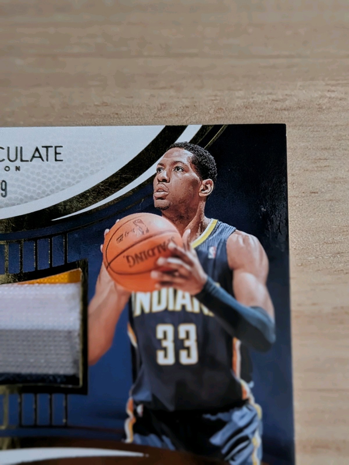 2024-25 Panini Immaculate Danny Granger On-Card Auto Game Worn Patch /99 Pacers view 4