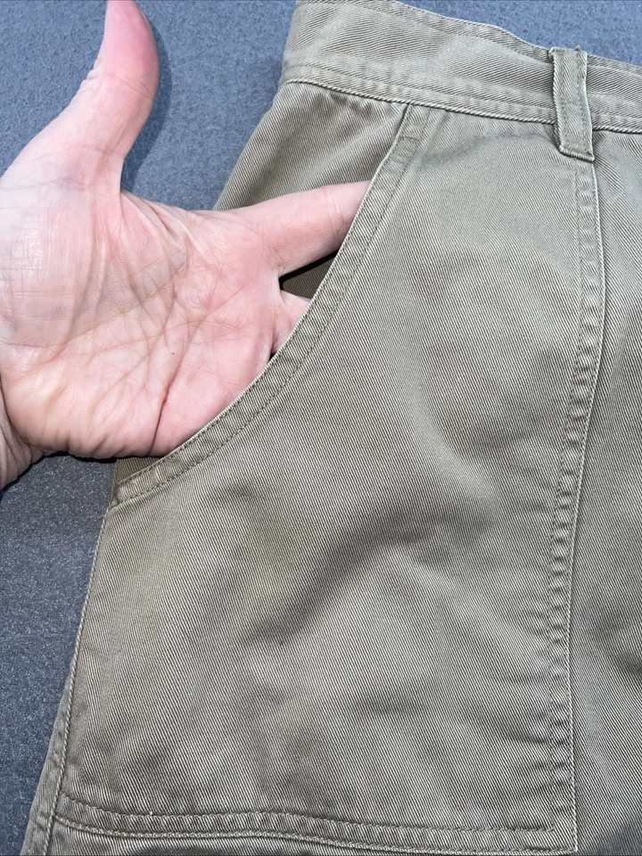 Falda Cabelas Mujer Talla 12 Tostado Caqui Carga Larga Maxi Algodón Foto 2 de 4