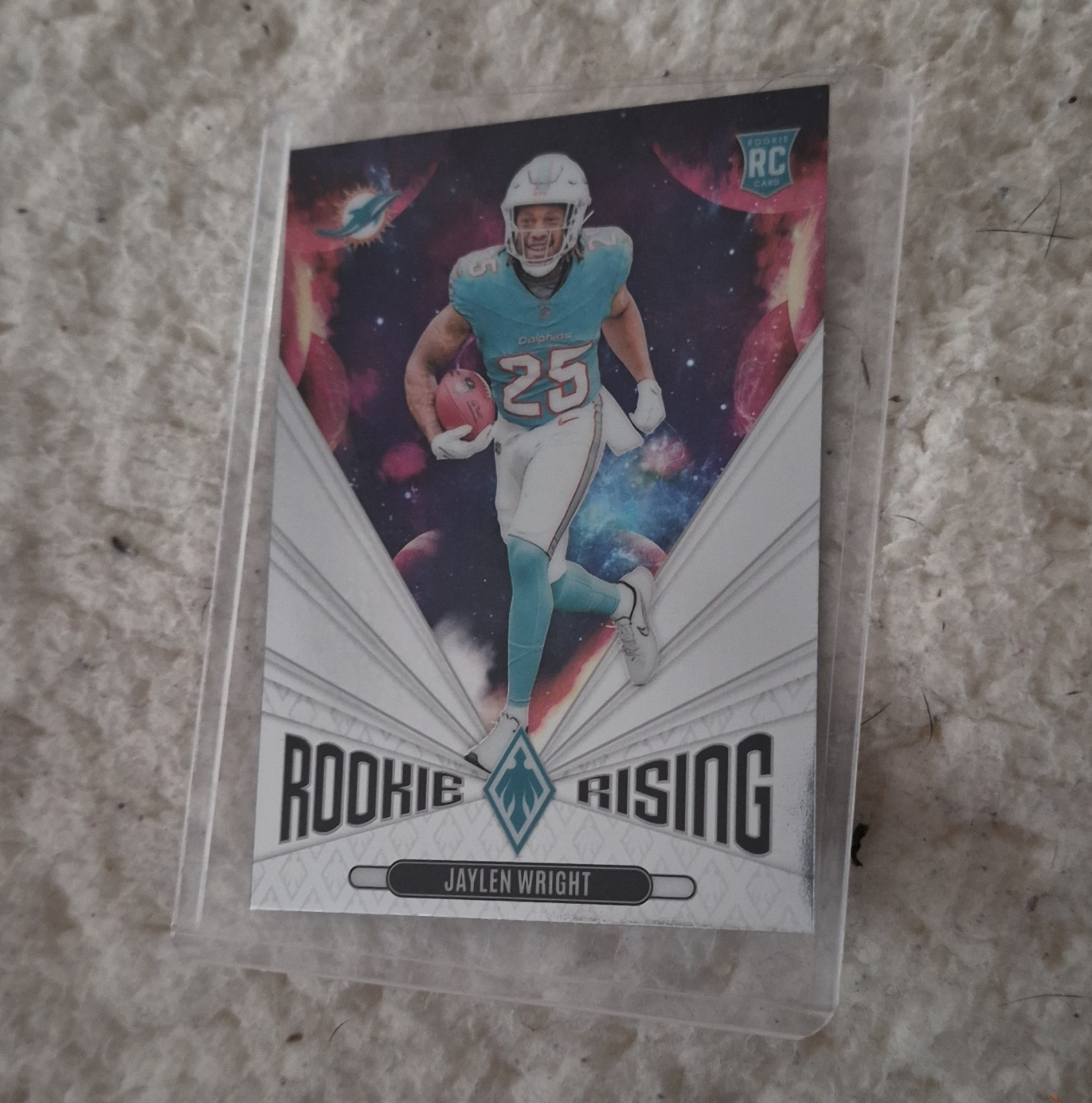 2024 Panini Phoenix Jaylen Wright Rookie Rising Insert #RR-JWT Miami Dolphins