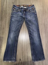 Rock Revival Jeans Sora Bootcut Embroidered Rhinestone Denim Women's Size 31x 30