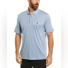 Ted Baker Men  s Tortila Tipped Pocket Polo Light Blue/Pink Size 6 2XL 