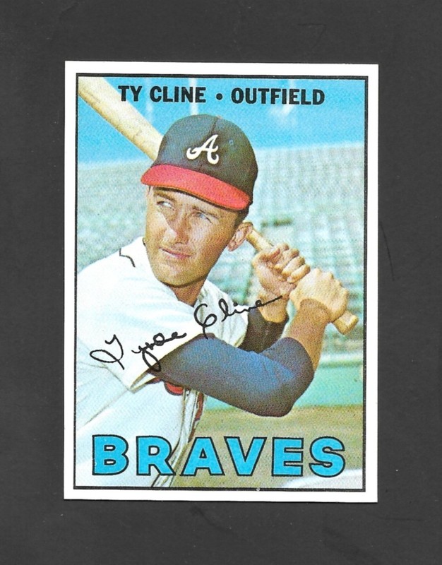 1967 TOPPS #591 TY CLINE - BRAVES - HIGH # ~ NM+