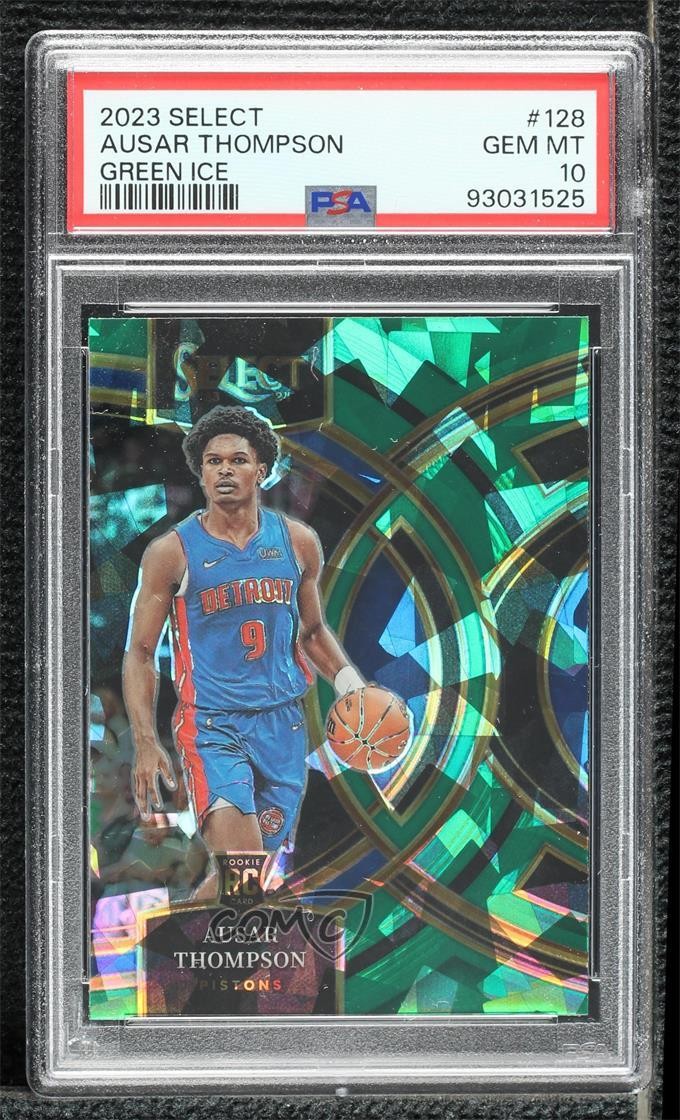 2023 Select Premier Level Green Ice Prizm Ausar Thompson #128 PSA 10 GEM MT 0jr6